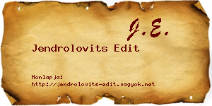 Jendrolovits Edit névjegykártya